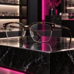 نظارة طبية رجالي DR Tortoise Half-Rim - DR OPTICS