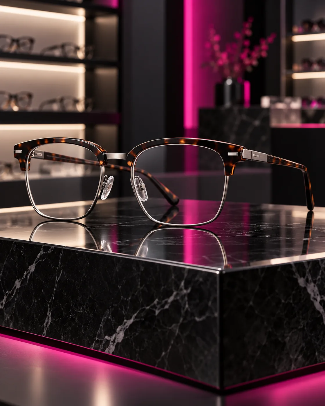 نظارة طبية رجالي DR Tortoise Half-Rim نظارة طبية رجالي DR Tortoise Half-Rim - DR OPTICS